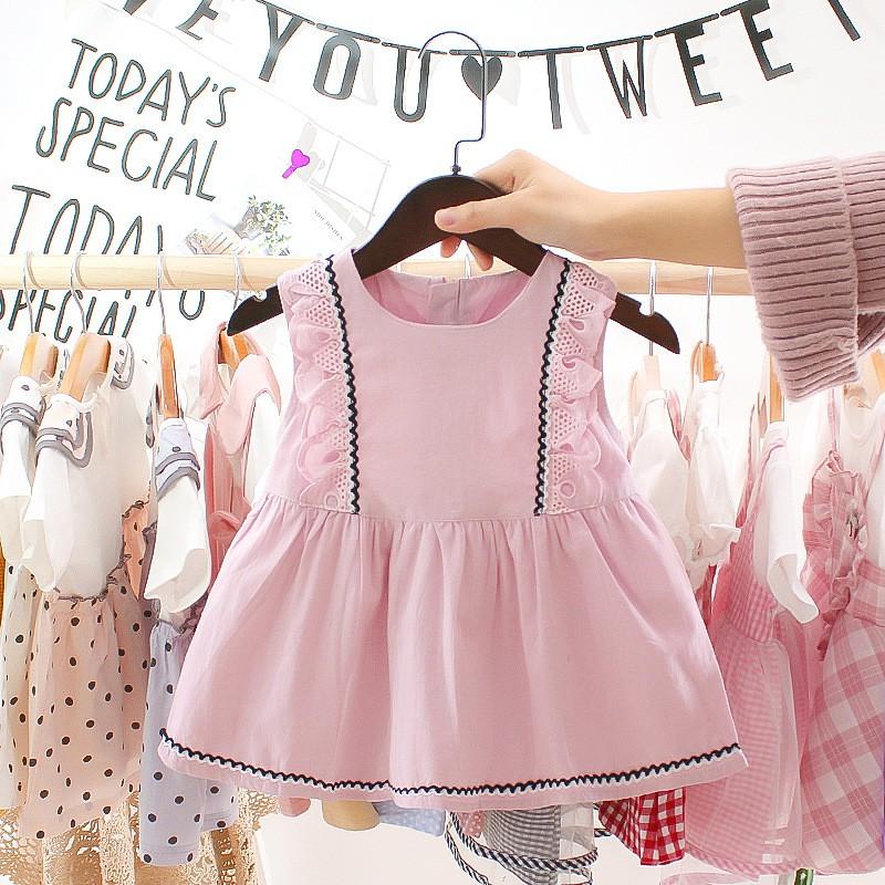 Barn Jenter Kjole Ermeløs Blonde Design Kjole Kostyme Baby Barn Kjoler Baby Jentekjole Klær Vestido Infant