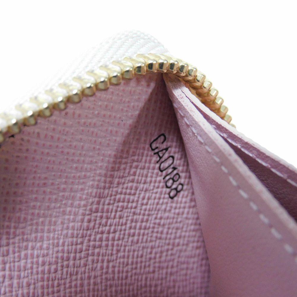 Used 12564 Portefeiulle Clemence N60109 7940 LV logo trompe l'oeil Damier As summer trunk Rose Ballerine Ladies from