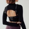 Top Harness en Cuir Rebelle: Gilet d'armure corporel statement pour femmes, Accessoire de mode gothique