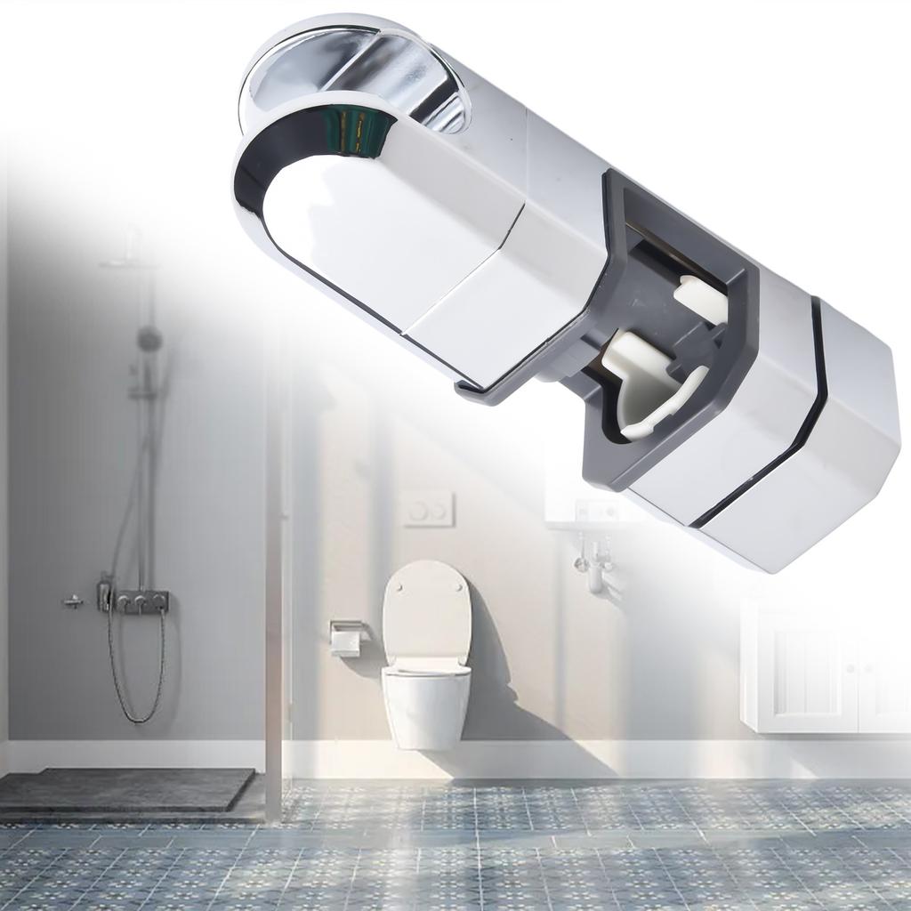 Bracket Shower Head Holder Bathroom Chrome Head Holder Mount 18-25MM 360° Rotation Adjustable Bath Rail Shower
