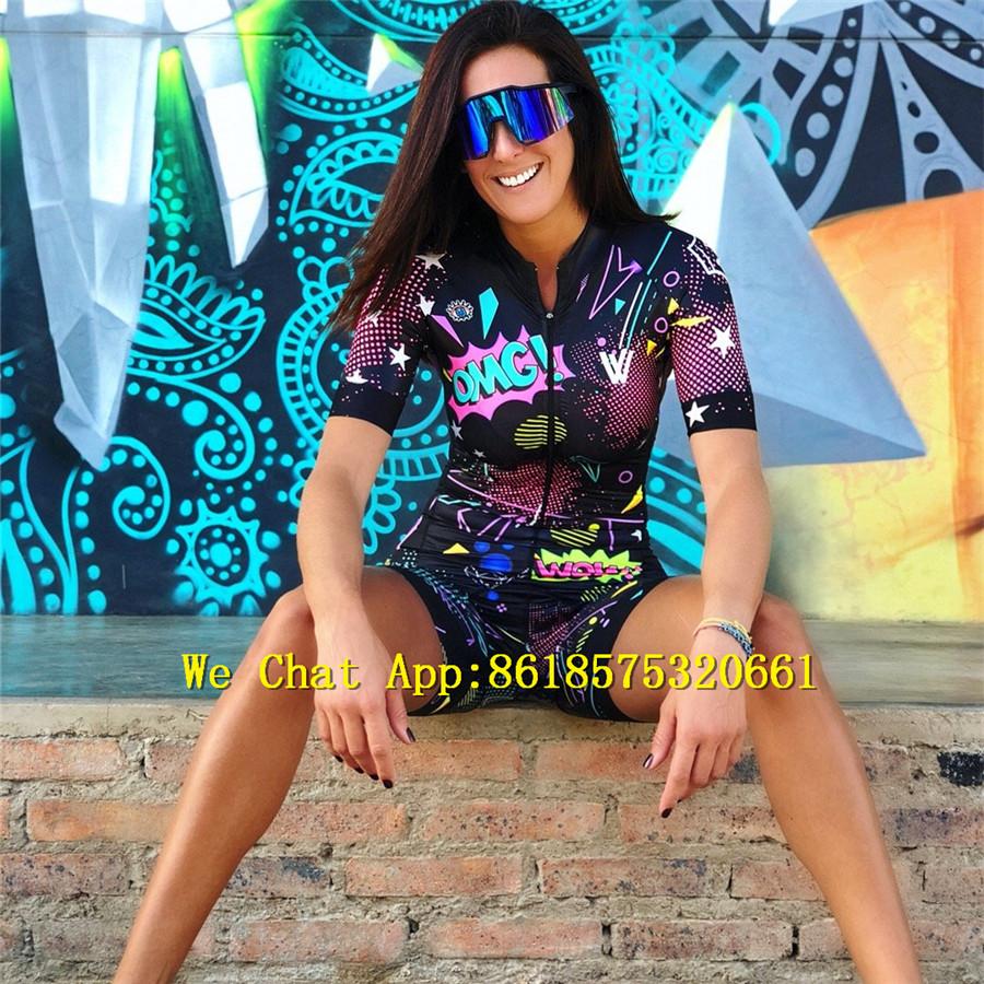 2026 Woman Triathlon Cycling Skinsuit Summer Short Sleeve Swimwear Custom Bike Jersey Clothes Jumpsuit Ropa Ciclismo