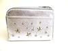 Authentic Jimmy Choo Silver Leather Bifold Wallet COMPACTZIPWALLWTGTO #b152  Open box
