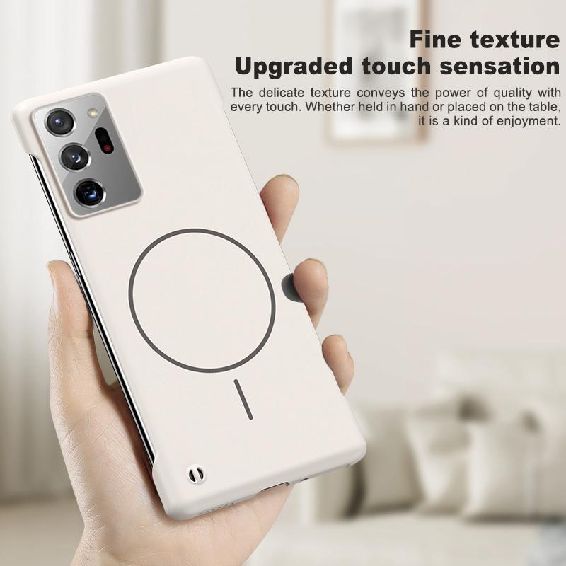 For Magsafe Frameless Magnetic Wireless Charging Phone Case For Samsung Galaxy Note 20 Ultra Note20Ultra Slim Hard Back Cover