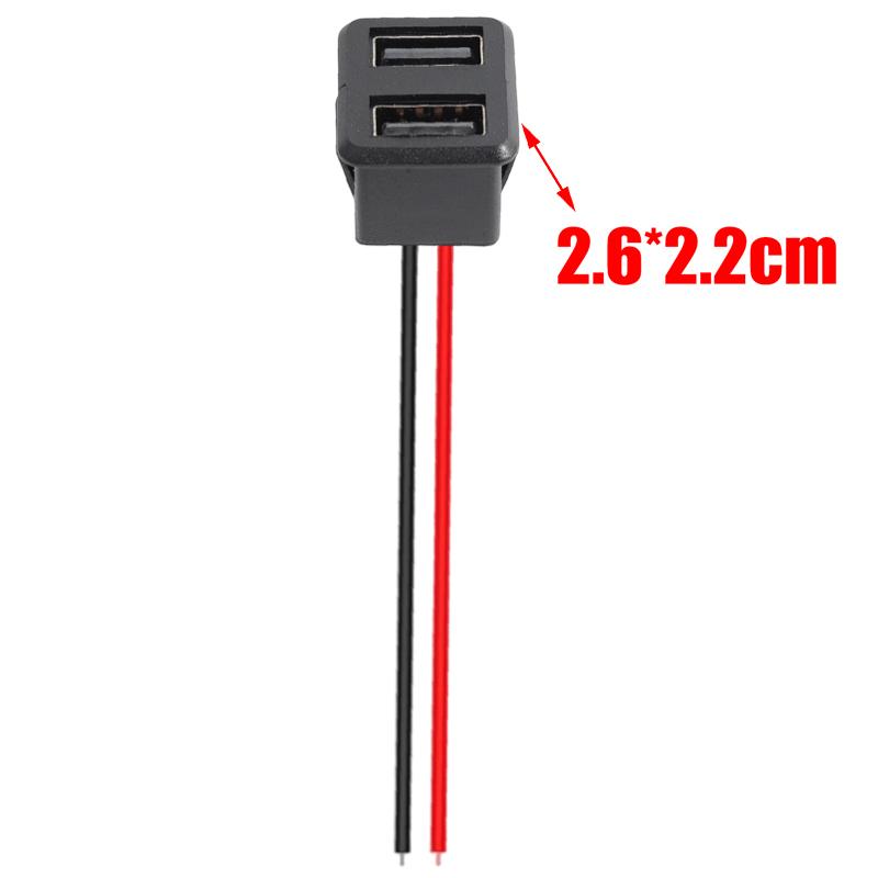 5/1pcs Double Layer Usb Female Base Type-C Socket and Female Usb Lamp Charging Socket Power Socket with Cable 2A Connector