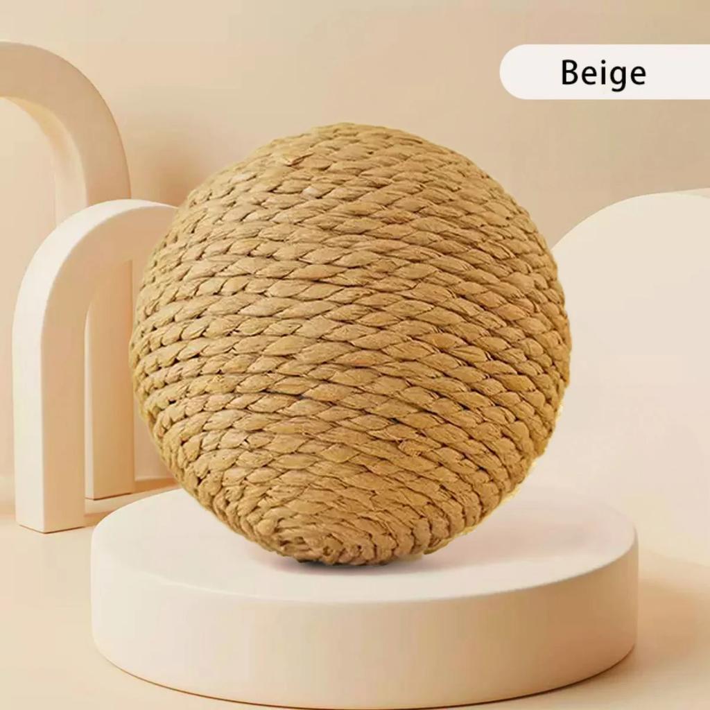 Interactive Super Big 10CM Sisal Cat Ball Toy with Sound for Kittens Teeth Cleaning Anti Bite Scratching Ball Pet Supplies