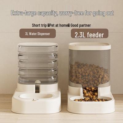 Distributore Automatico di Acqua e Cibo per Animali Domestici - Nuovo Design Trasparente per Gatti e Cani