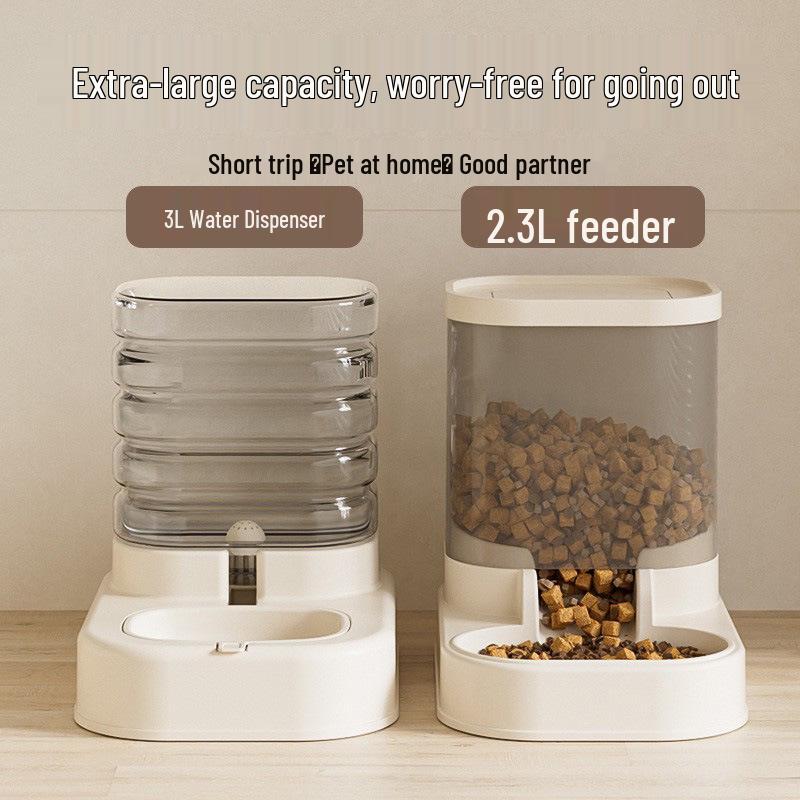 Pet Automatic Water and Food Dispenser - New Transparent Design for Cats and Dogs