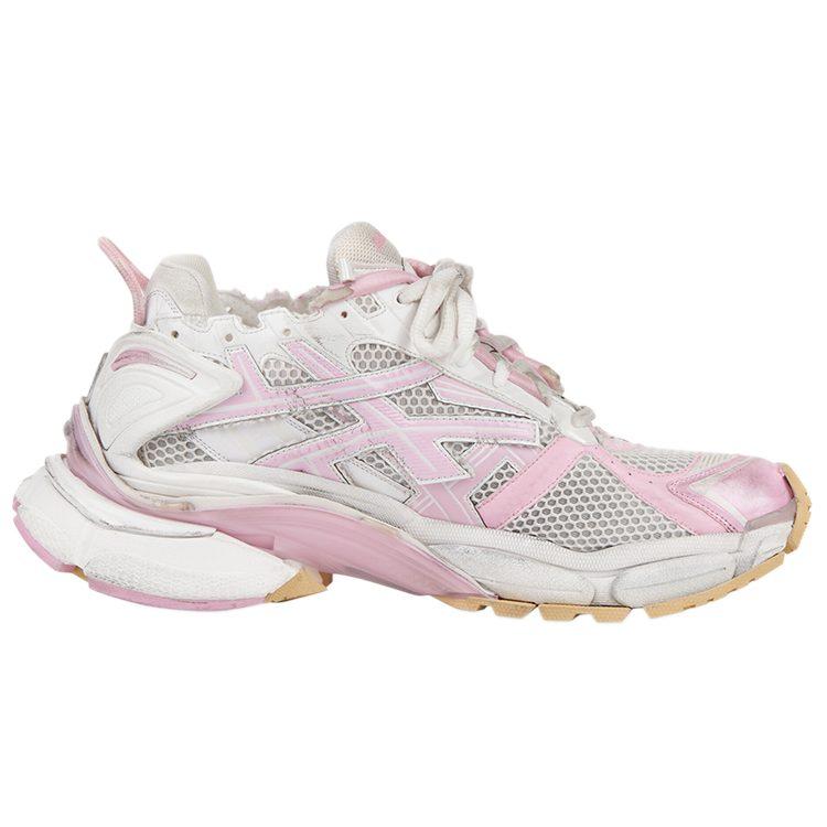 Balenciaga Runner Sneakers 'White Baby Pink Mesh And Nylon' Women's 677402W3RB39059