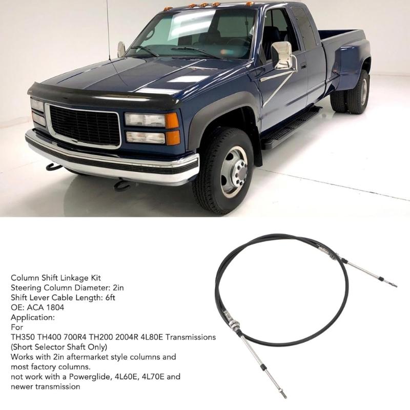 Steering Column Cable Shifter Kit ACA-1804 for TH200 2004R 4L60E Aftermarket Column Adjustable Shifter