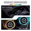 Car Cup Holder Bottom Pad 7 Color luminous LED Coaster Interior Accessories For Benz AMG VIANO GLB GLC W108 W124 W126 W169 W176
