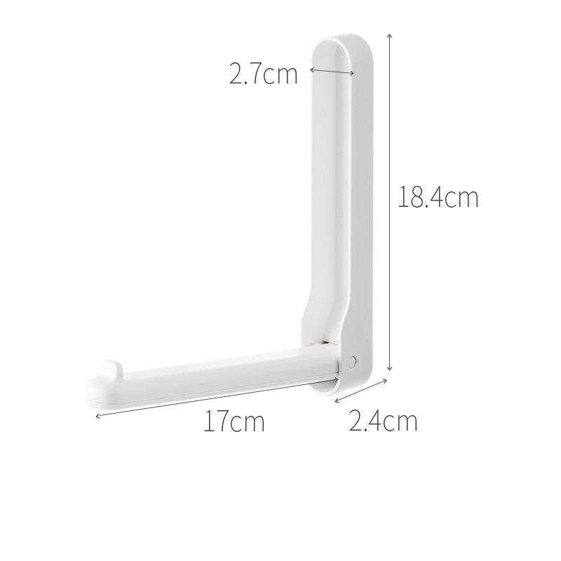 2pcs Clothes Hanger Storage Artifact Punch-free Balcony Organizer Multi-functional Household Retractable Wall-mounted