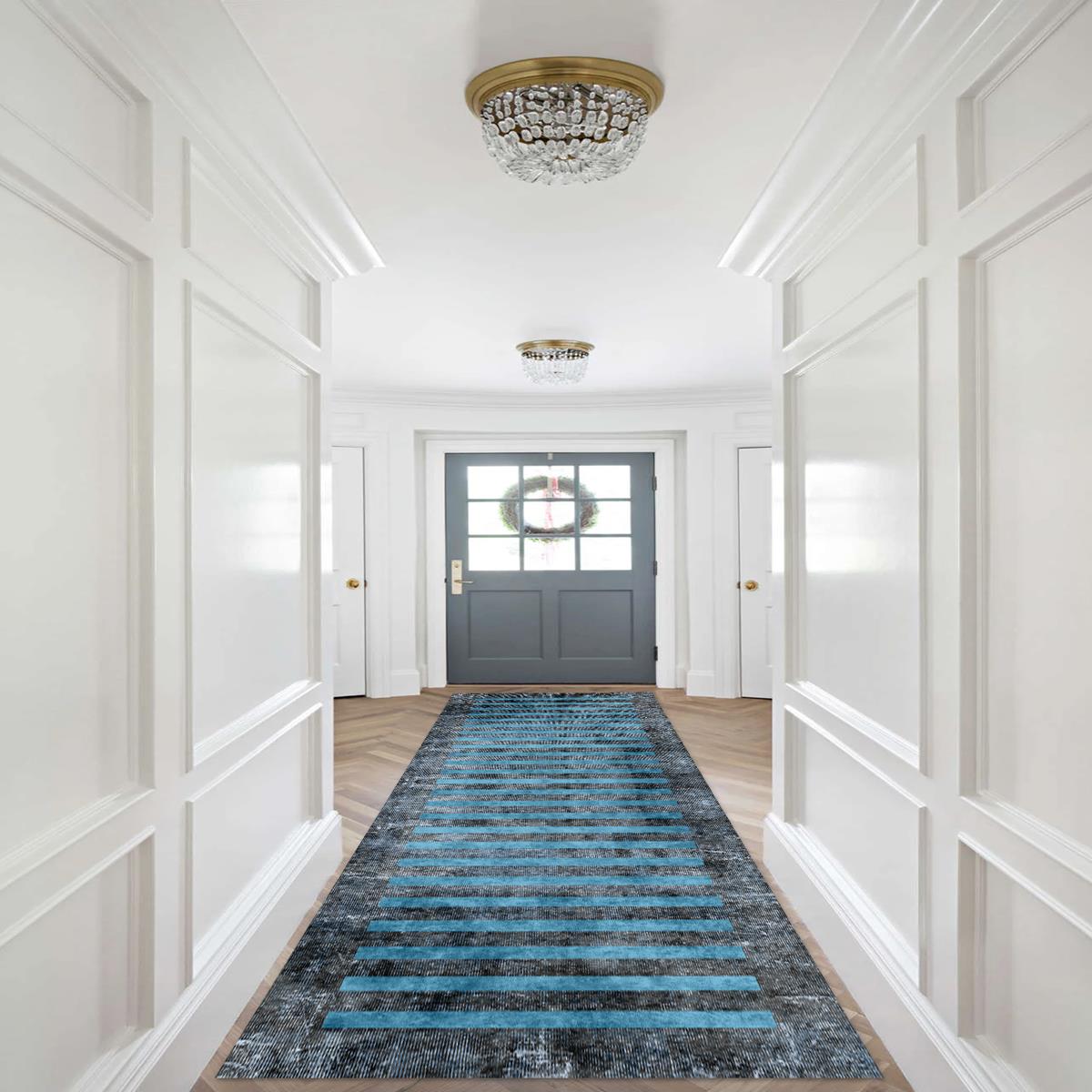 

Декоративный нескользящий моющийся ковер с цифровой печатью DOT-YOL-SD-249 60 x 100 синий