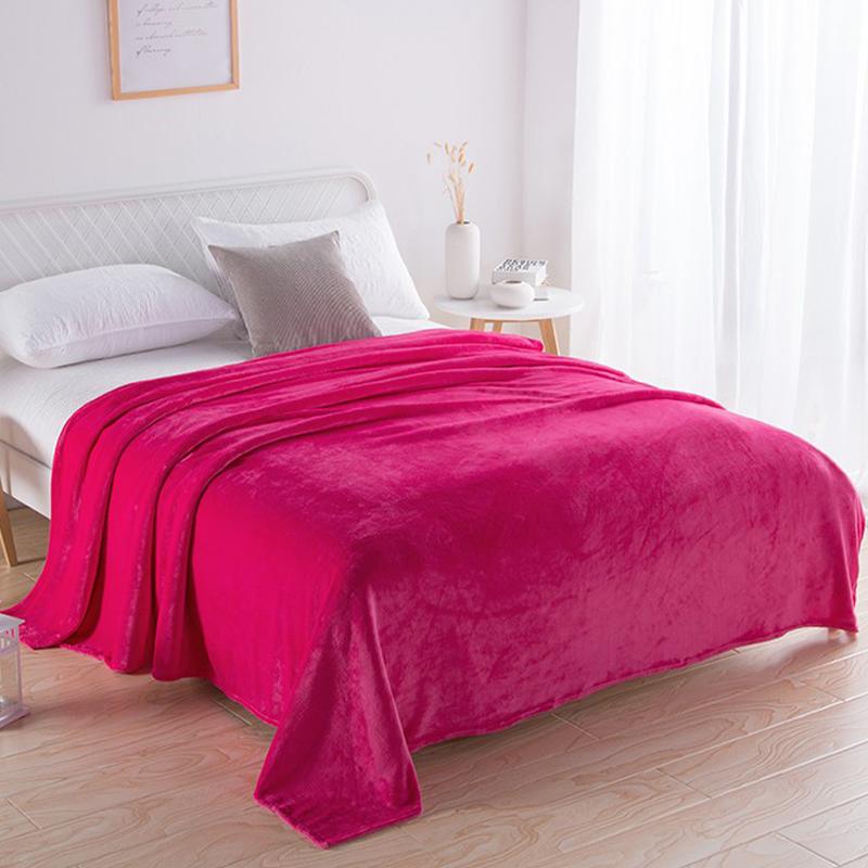 Flanelová přikrývka Kryt na přikrývku Přikrývka z korálového rouna Ležérní přikrývka Chlupatá přikrývka Prostěradlo na čtyři roční období Jednobarevná přikrývka