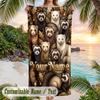 Wald Natur Thema Strandtuch Personalisiert Benutzerdefinierter Name & Text Weich Schnelltrocknend Strandtuch zum Schwimmen Reisen