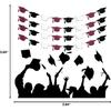 Graduation Party Decorations Maroon White Black 2025/Maroon Burgundy White Graduation Decorations 2025 FSU Maroon White 4pcs Grad Hat Banner Garlands
