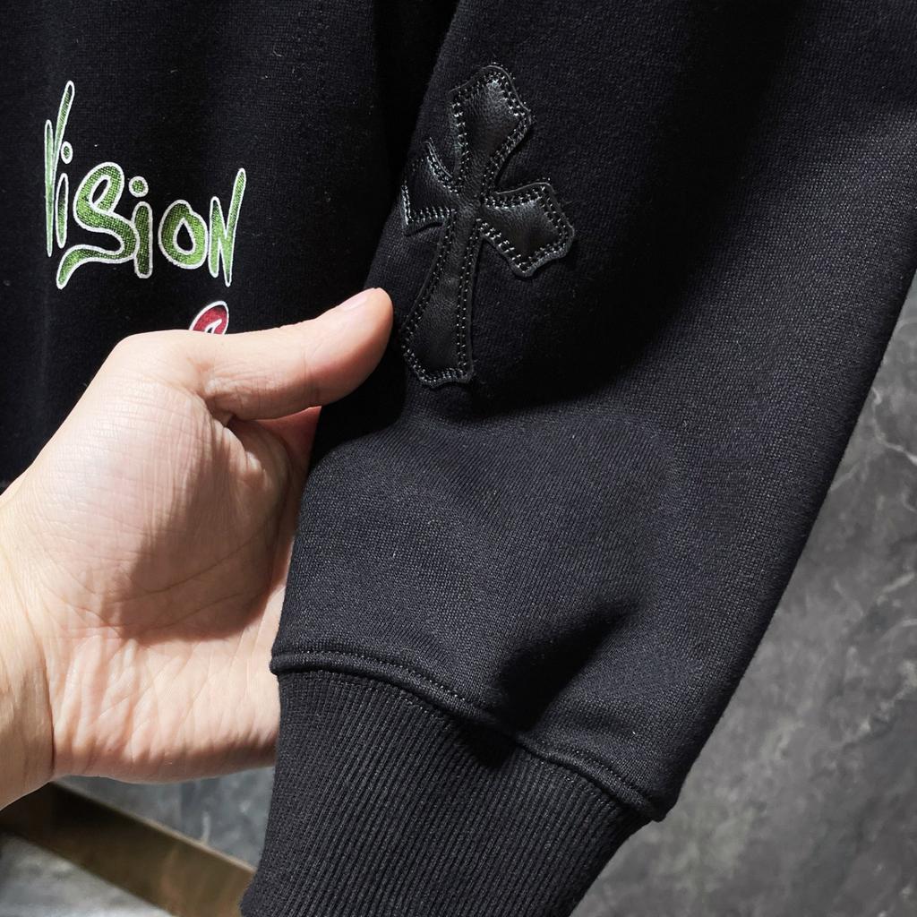 8653 CHROME HEARTS New Spring and Autumn Plus-size Thin Style Classic Style Logo Hooded Sweatshirt for Couples