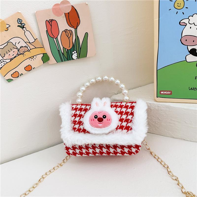 Charming Cartoon Style Red Pu Childrens Handbag With Breathable And Durable Design For Young Girls