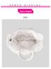 Bolso tote de invierno blanco nube para mujer: Bolso de mano suave y acolchado con diseño de cuadrícula de seis palacios.