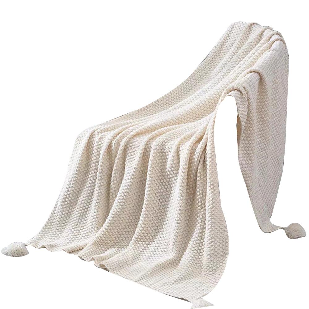 T02C!Nordic Sofa Blanket,Cover Blanket For Office,Siesta Shawl Blanket,Knitted Wool Blanket,Air Conditioning Blanket