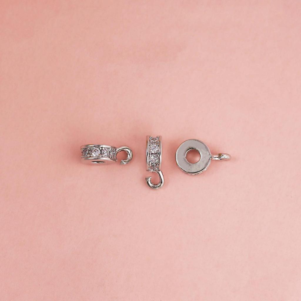 Gold-Plated Zircon Jewelry DIY Kit: Pendant, Bracelet, Necklace Jump Rings & Spacer Beads