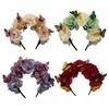 Elegant Flower Hairband Bohemian Style Realistic Butterfly Headband for Girls Halloween Trendy Model Show Headband