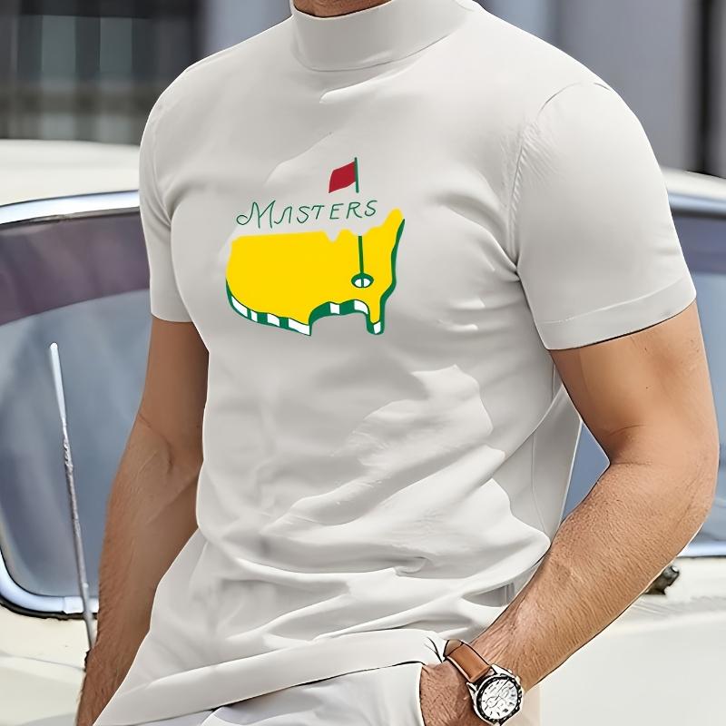 

Masters Golf Tournament T-Shirt,Lightweight T-Shirt Breathable Cool, Comfortable Wear XXL білий