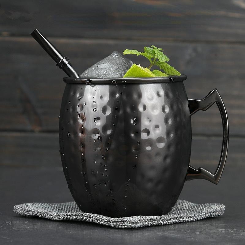 1PC 530ml Stainless Steel Moscow Mule Mug Kitchen Bar Beer Cup Coffee Mug Drinkwares Cup