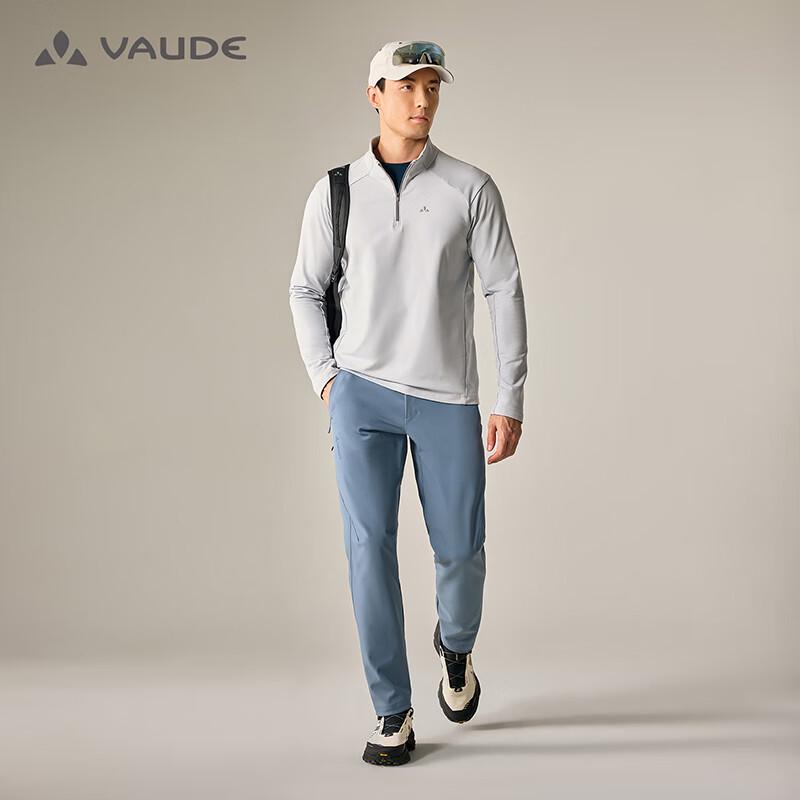 VAUDE Men's Outdoor Half-Zip Quick-Dry Long Sleeve T-Shirt