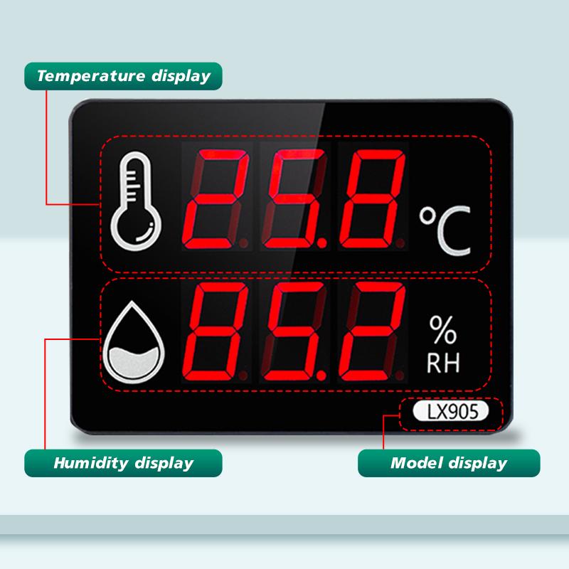 Termometru digital Higrometru de cameră cu ecran LED Contor de temperatură pentru umiditatea casei