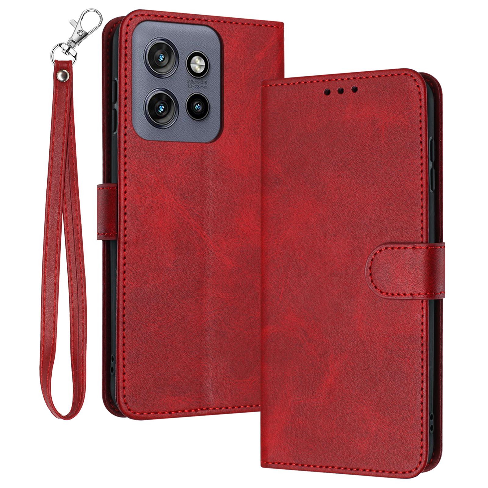 

For Motorola Edge 50 Neo 5G/Moto S50 5G/Thinkphone 25 5G Case Flip Stand PU Leather Wallet Phone Cover Calf Texture A