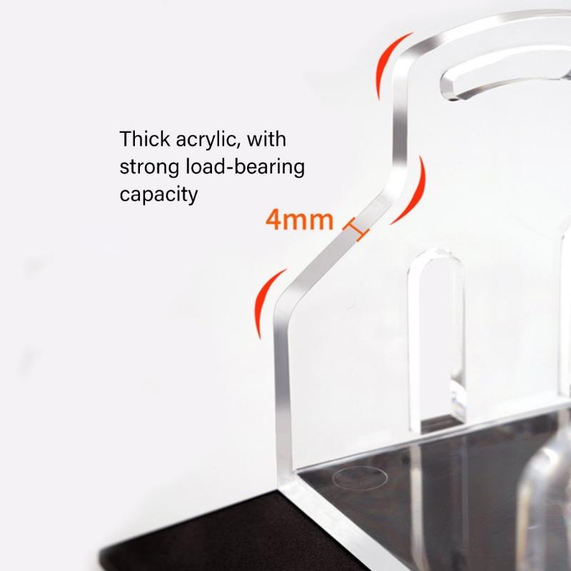 Easy to Install Acrylic Reel Holder Quick Setups Space Saving Design for Baitcasting Reels Display Rack Stand