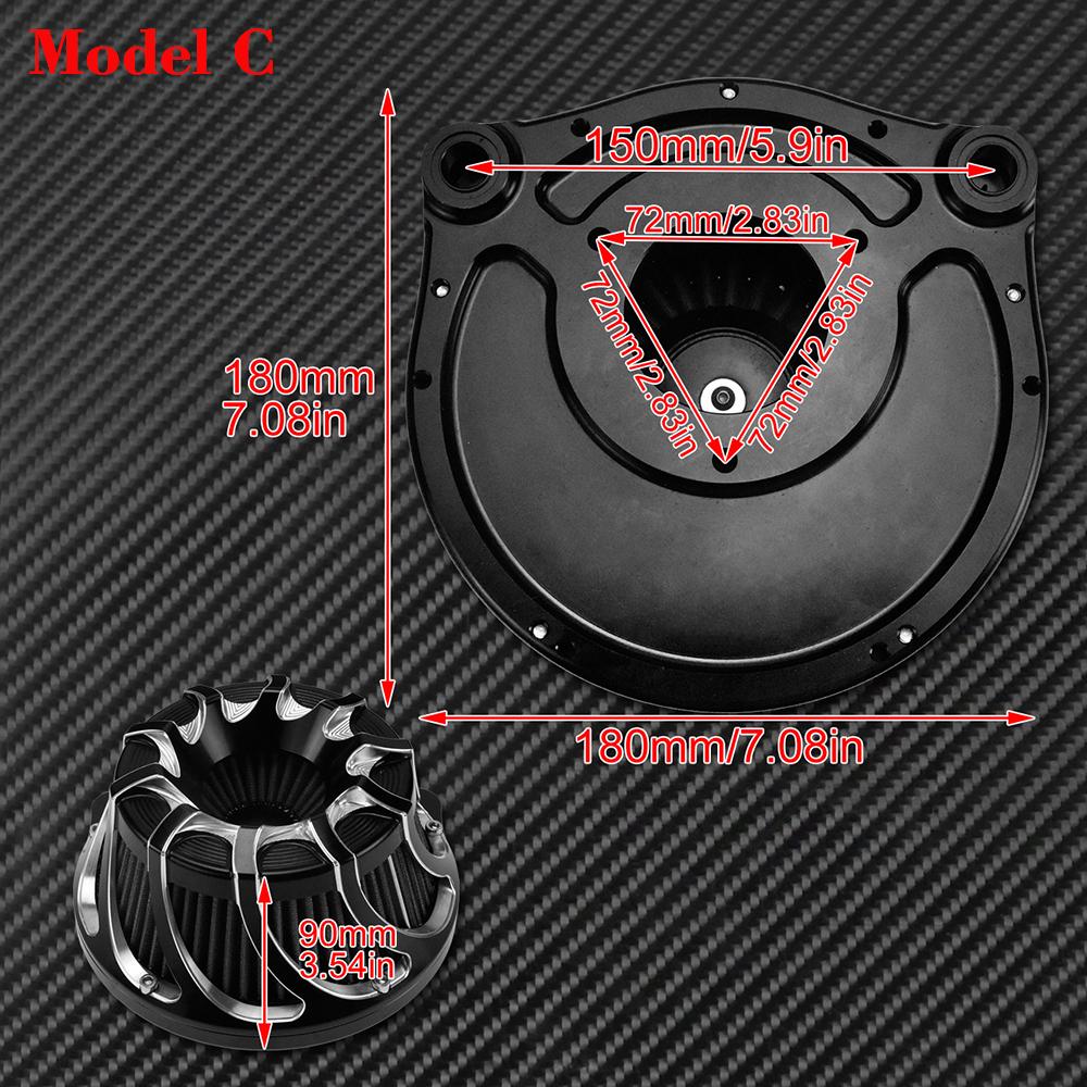 Motorcycle Air Cleaner Intake Filter Grey Element For Harley Touring Electra Street Glide FLHX Sportster XL Dyna Softail FLSTSE