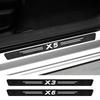 4PCS Car Door Sill Stickers Carbon Fiber Decals Accessories For BMW X5 E53 E70 F15 G05 X3 F25 X1 F48 X6 E71 X2 F39 X4 F26 X7 G07