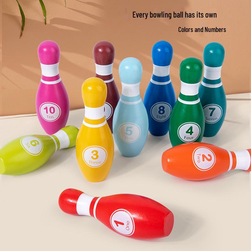 Toddler Wooden Number Bowling Game: Educational Parent-Child Interaction Toy