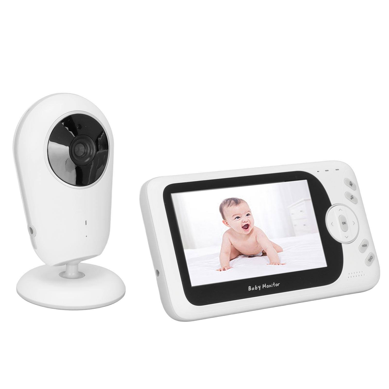 

4,3-дюймовый видеоняня с камерой, мониторингом температуры, 2-сторонней связью, режимом Vox, 8 колыбельных для EU Plug