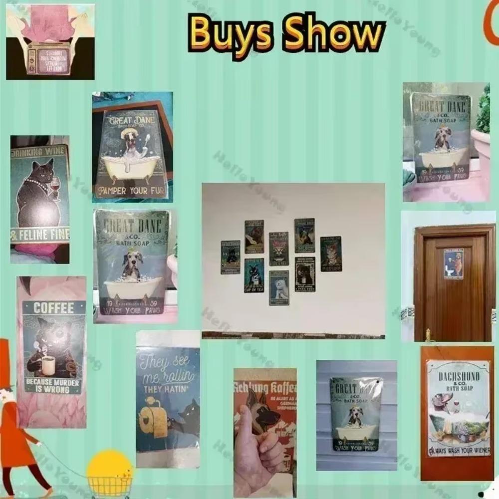 BarCafeVintageArt Keep Quiet Metal Sign-Vintage German Poster, Cave Sign|Great for Decorating Home Bar, Garage, Cafe&Living Room