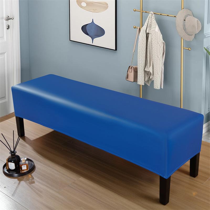 PU Bench Cover Stretch All-inclusive Stool Cover Waterproof Piano Seat Cover Slipcover Living Room Washable Bench Protector