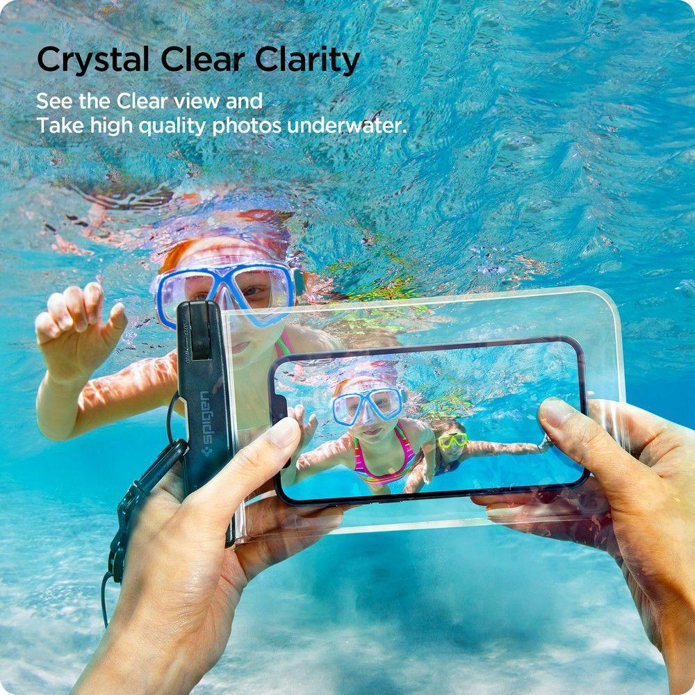 Spigen A601 Universal Waterproof Case 2-Pack Crystal Clear
