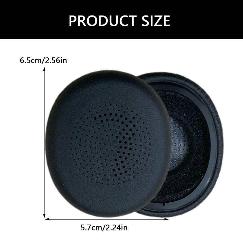 1Pair Ear Pad Replacement Leather Earpads Ear Cushions Sponges Cover Earmuffs for Evolve2 30 MS Headphones
