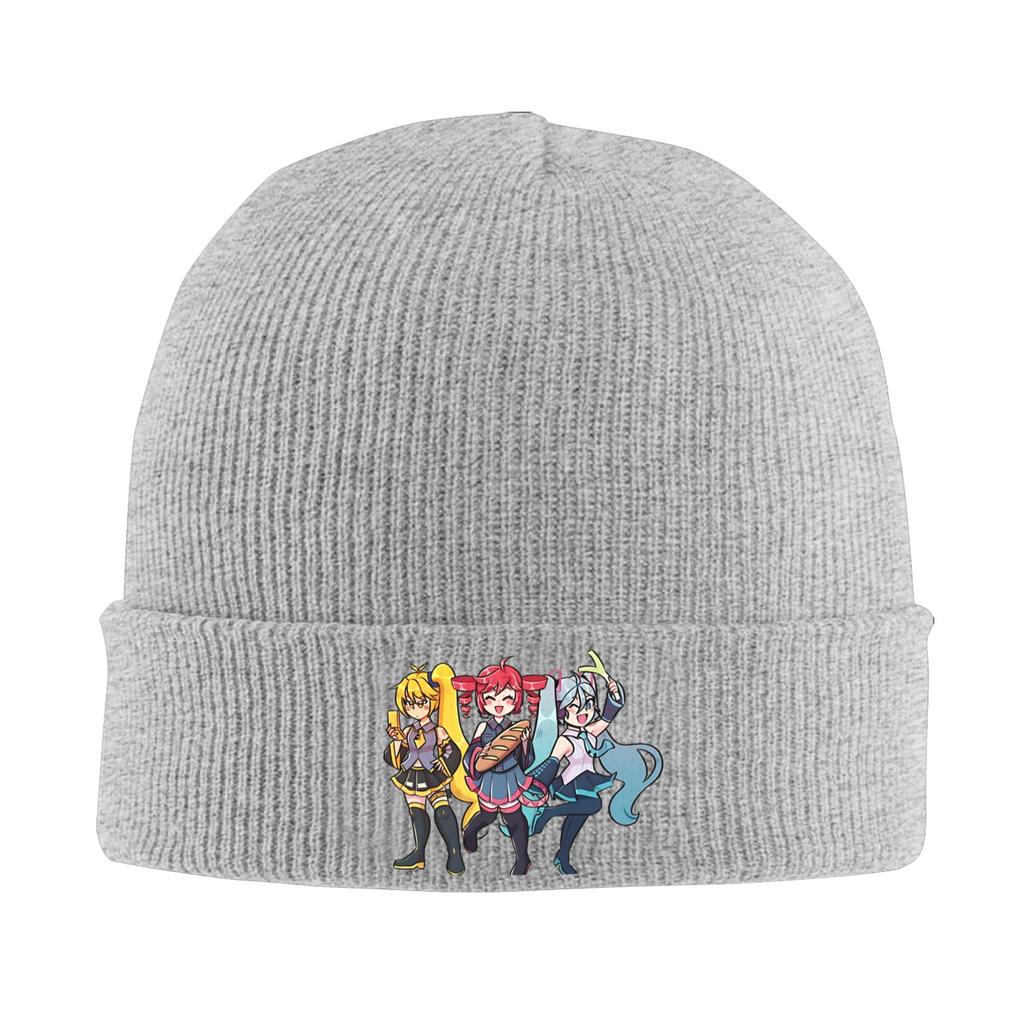 Triple Baka Kasane Teto  Beanie Hats  Bonnet Hats Men Women Unisex Casual Kpop Skullies Beanies  Winter Design Elastic Caps