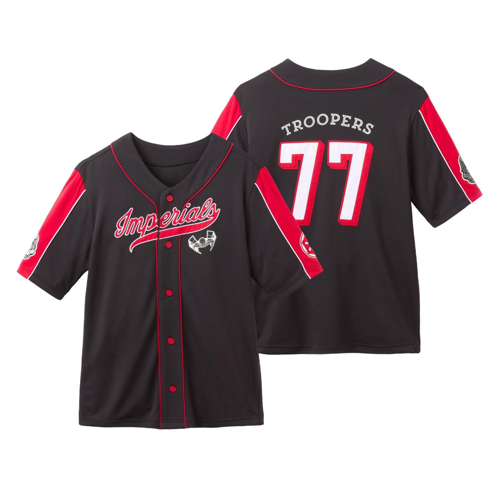 

Casual Baseball Jersey with Lettering and Graphic Print Short Sleeve Button Front Lightweight Athletic Shirt for Everyday Wear L красный