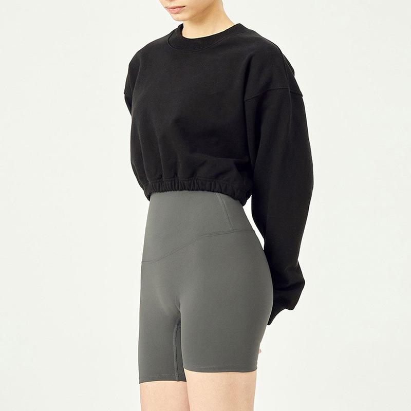 2024 Autumn/Winter Women's American Streetwear Pure Cotton Cropped Sweatshirt