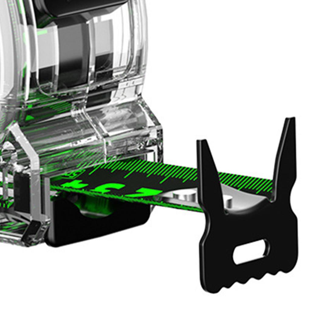 Rollmaßband Einziehbar Dick Elektroplattierter Edelstahl Hohe Genauigkeit Holzbearbeitungswerkzeug mit Klarsichtgehäuse 5m   16.4ft