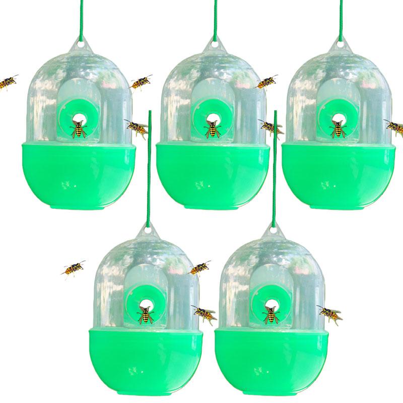 20pcs Reusable Fly Wasp Insect Traps with Rope Outdoor Hanging Fly Killer Asian Hornet Catcher Orchard Insect Trap Pest Control