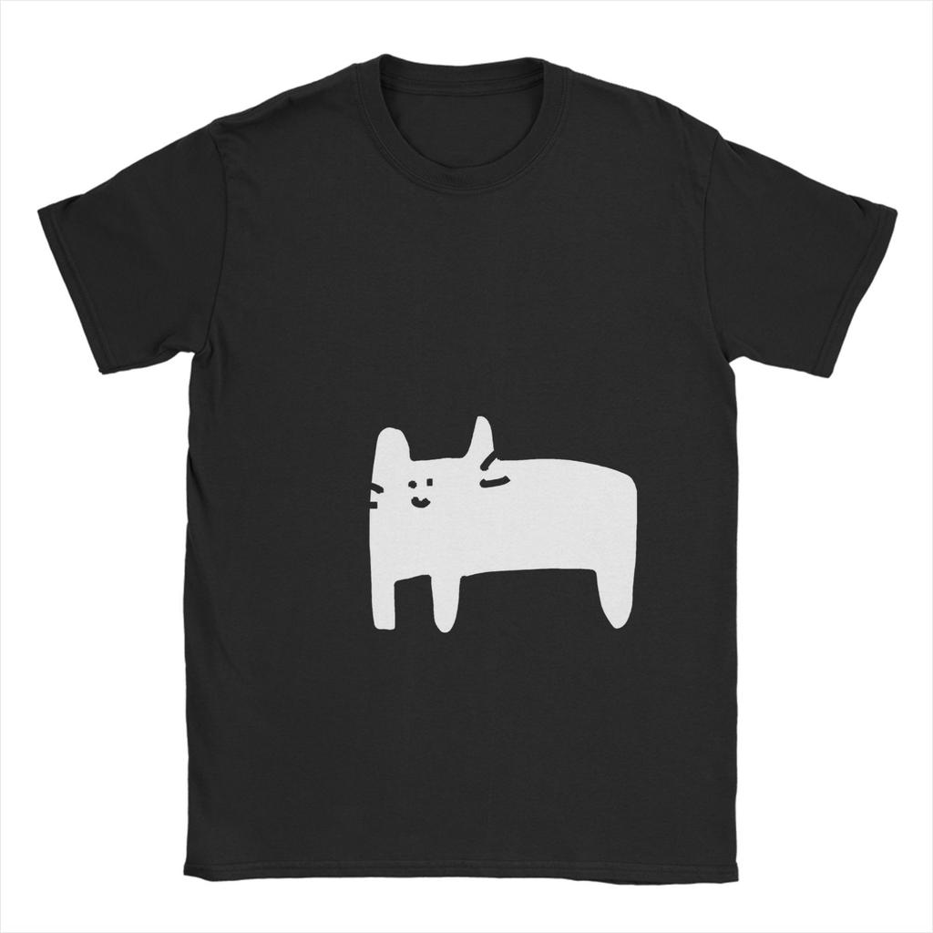 Men Women Autistic Cat Funny Animal T Shirt Pure Cotton Graphic Tee Shirts  Clothing Outfits