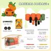 Crochet Animal Tool Kit with Hand Woven Needles Crochet Hook Material Bag Pumpkin Jar Worsted Handmade Decorative Gifts