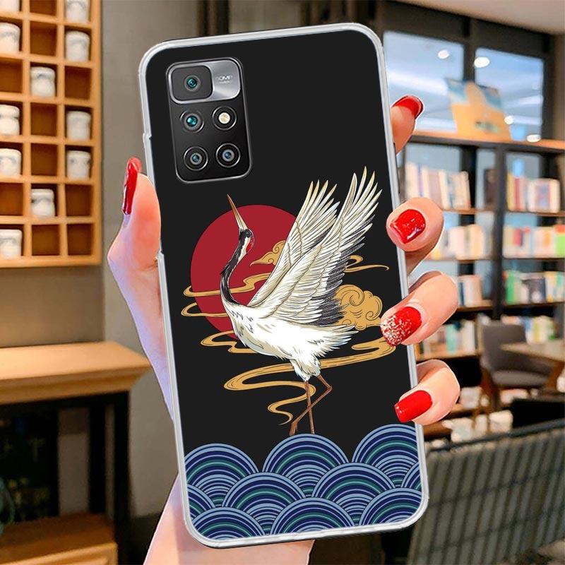 Japanese Style Wave Art Cover Phone Case For Xiaomi Poco F7 Ultra X7 X6 X5 Pro M7 Redmi 15C 15 13C 13 12C 12 10C 10 9A 9C 9T 9 S