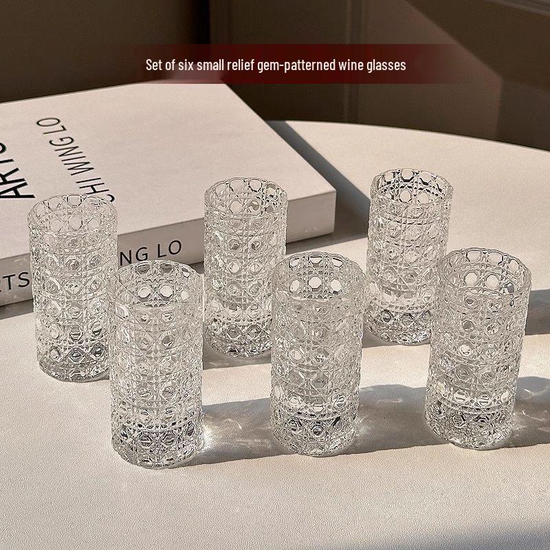 Embossed Luxury Shot Glass - High-End Thickened Baijiu & Liqueur Cup
