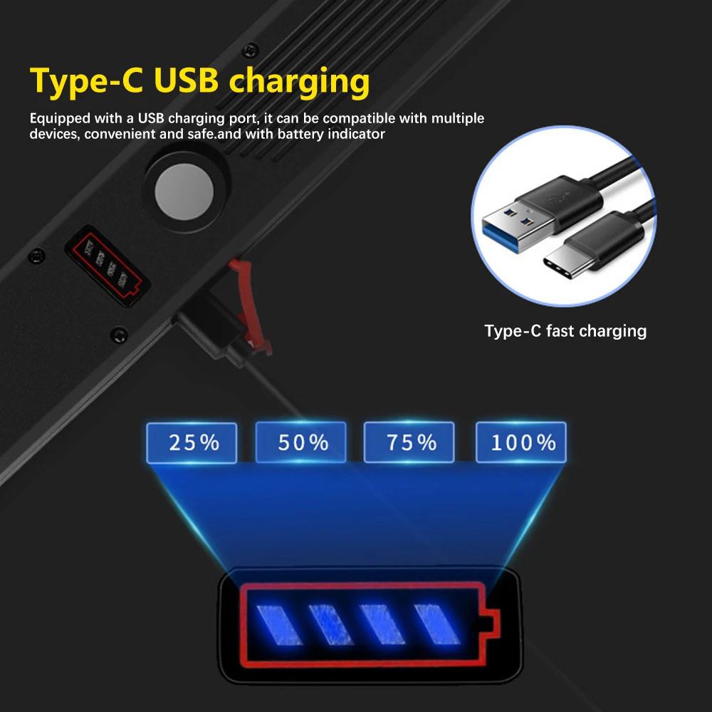 Powerful COB LED Work Light USB Rechargeable Flashlight Magnetic Auto Repair Lights Stepless Dimming Waterproof Torch