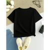 European sizes Girls' Summer Girl Group Cartoon Style Short Sleeve T-Shirt, Cute Idol Fashion Print,  Breathable And Non-Stuffy Clothing